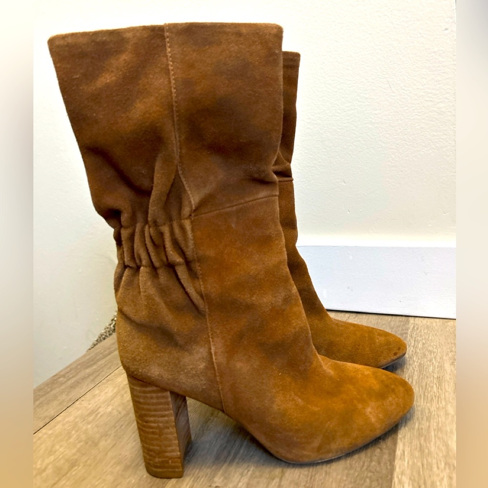 Suede Block Heel Booties ✨